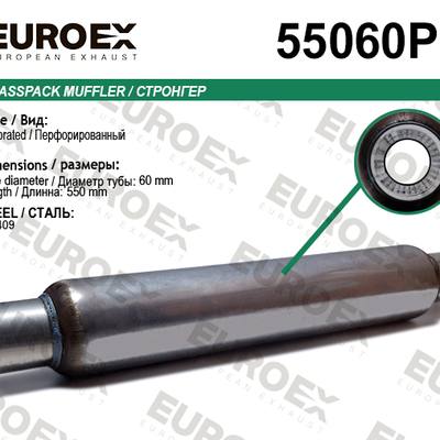 EUROEX 55060P Стронгер нерж. перфорированный (60x450x550)