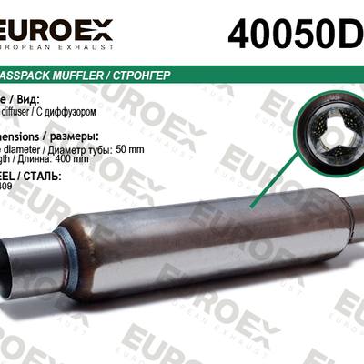 EUROEX 40050D Стронгер нерж. с перф. диффузором (50x300x400)