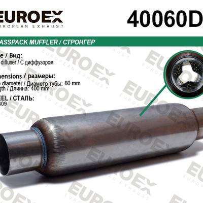 EUROEX 40060D Стронгер нерж. с перф. диффузором (60x300x400)