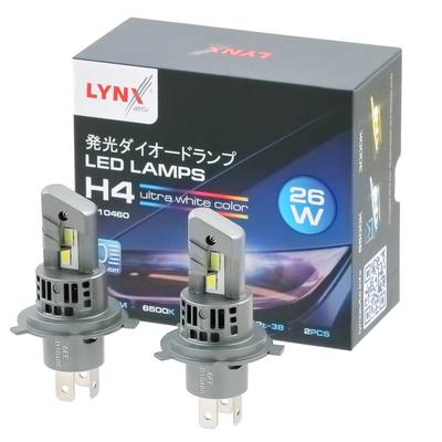LYNXauto LD10460 Лампа светодиодная (2 шт.) (LED H4 26W 12V P43t-38 2100lm 6500K)
