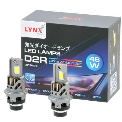 LYNXauto LD19235 Лампа светодиодная (2 шт.) (LED D2R 46W 12V P32d-3 4500lm 6500K)