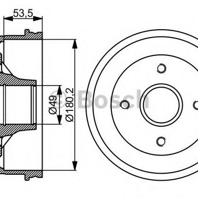 Bosch 0 986 477 061 Барабан тормозной | перед |