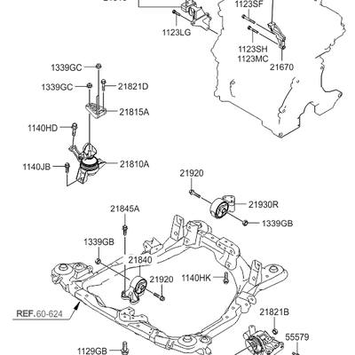 Hyundai/Kia 218302D000 Подушка коробки передач