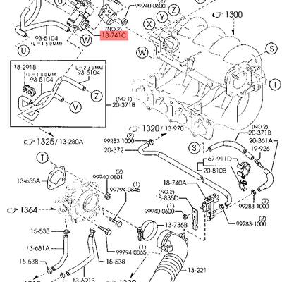 Mazda BP5W-18-741 Преобразователь давления