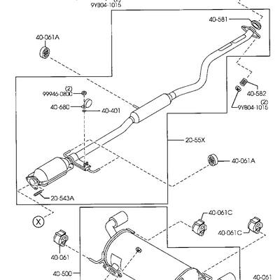 Mazda N3H1-40-305 Прокладка двигателя