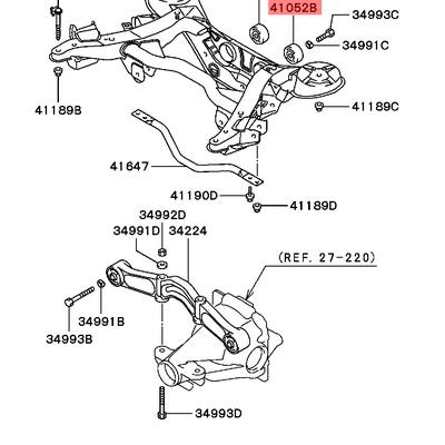 Mitsubishi MR418671 Сайлентблок рычага подвески | зад лев |