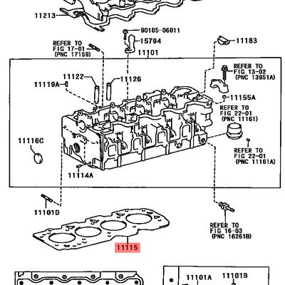 Toyota 111156413102 Прокладка головки блока