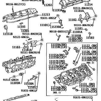 Toyota 11116-20020 Прокладка головки блока цилиндров