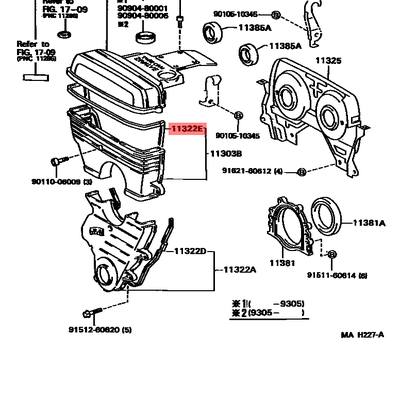 Toyota 11329-46011 Прокладка кр.грм вер