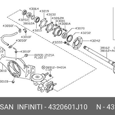 Nissan 43206-01J10 Барабан тормозной