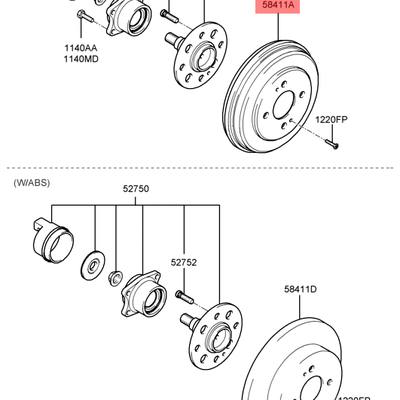 Hyundai/Kia 584111C300 Барабан тормозной 