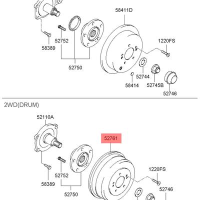 Hyundai/Kia 5832926000 Барабан тормозной