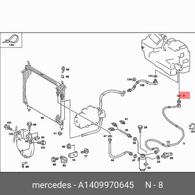 Mercedes A1409970645 Комплект прокладок