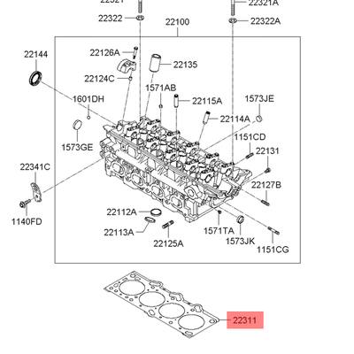 Hyundai/Kia 2231127500 Прокладка ГБЦ