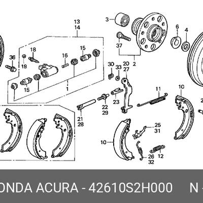 Honda 42610-S2H-000 Барабан тормозной 