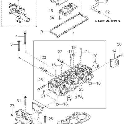 Hyundai/Kia 0K65A10271A Прокладка головки блока цилиндров