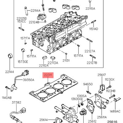 Hyundai/Kia 2231126051 Прокладка ГБЦ