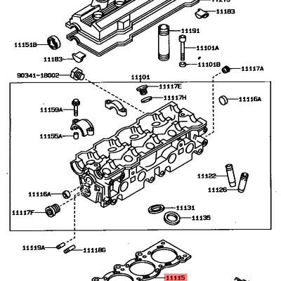 Toyota 11115-74060 Прокладка головки блока цилиндров