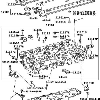 Toyota 11115-46052 Прокладка головки блока цилиндров