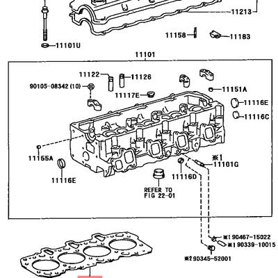 Toyota 11115-67050-05 Прокладка головки блока цилиндров