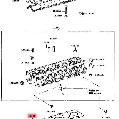Toyota 111151704003 Прокладка головки блока цилиндров