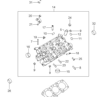 Hyundai/Kia 22311-37210 Прокладка головки блока цилиндров