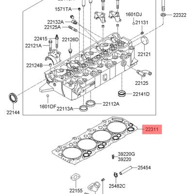 Hyundai/Kia 22311-4A000 Прокладка головки блока цилиндров