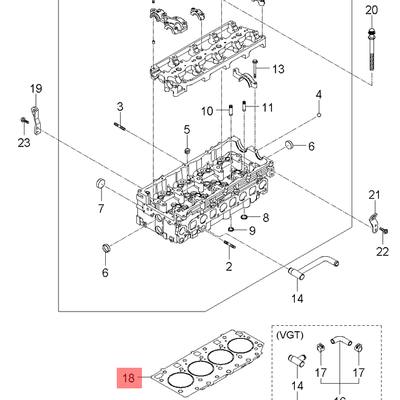 Hyundai/Kia 22311-4A100 Прокладка головки блока цилиндров