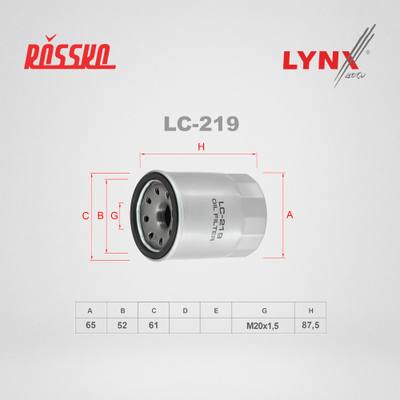 LYNXauto LC-219 Фильтр масляный