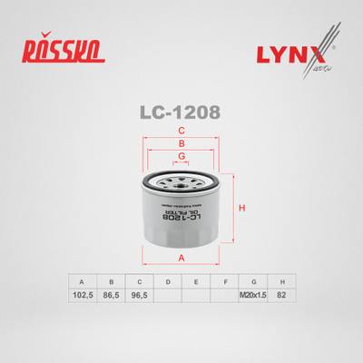 LYNXauto LC-1208 Фильтр масляный