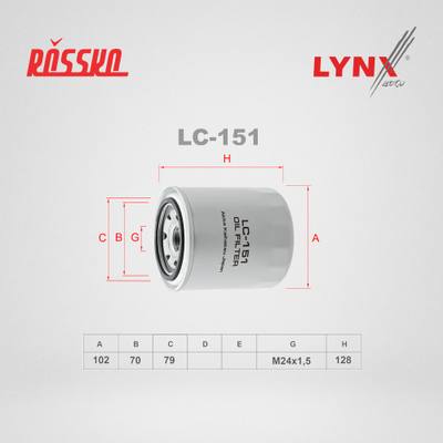 LYNXauto LC-151 Фильтр масляный