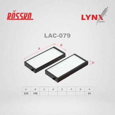 LYNXauto LAC-079 Фильтр салона (2шт)