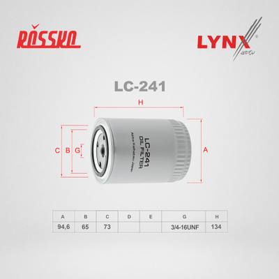 LYNXauto LC-241 Фильтр масляный