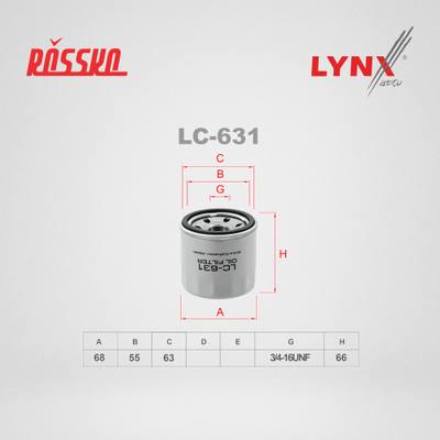 LYNXauto LC-631 Фильтр масляный