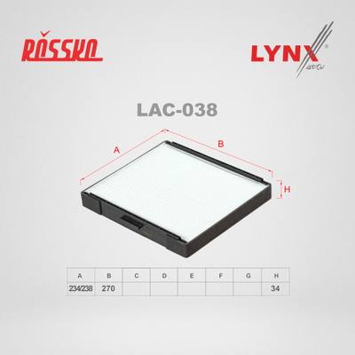 LYNXauto LAC-038 Фильтр салона
