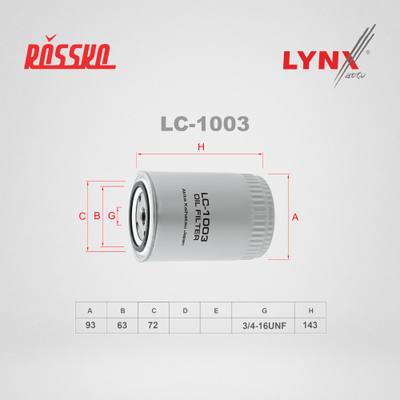 LYNXauto LC-1003 Фильтр масляный