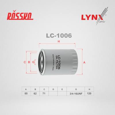 LYNXauto LC-1006 Фильтр масляный