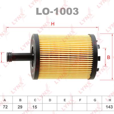 LYNXauto LO-1003 Фильтр масляный (картридж)
