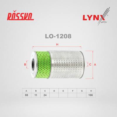 LYNXauto LO-1208 Фильтр масляный (картридж)