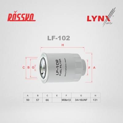 LYNXauto LF-102 Фильтр топливный