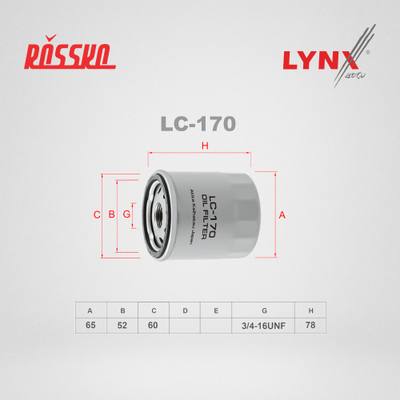 LYNXauto LC-170 Фильтр масляный
