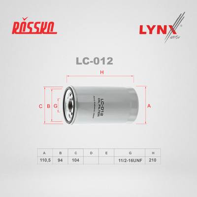 LYNXauto LC-012 Фильтр масляный
