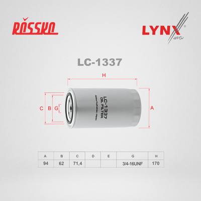 LYNXauto LC-1337 Фильтр масляный
