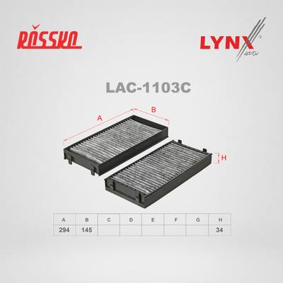 LYNXauto LAC-1103C Фильтр салона угольный (2шт)