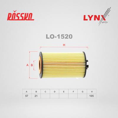 LYNXauto LO-1520 Фильтр масляный (картридж)