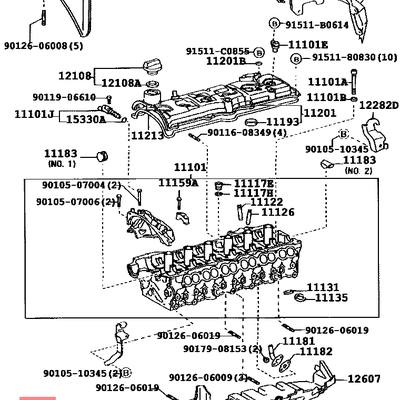 Toyota 11115-46060 Прокладка головки блока цилиндров