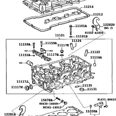 Toyota 11115-75040 Прокладка головки блока цилиндров