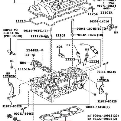 Toyota 11115-B1030 Прокладка головки блока цилиндров