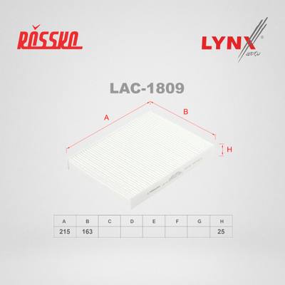 LYNXauto LAC-1809 Фильтр салона UAZ PATRIOT/HUNTER 31519