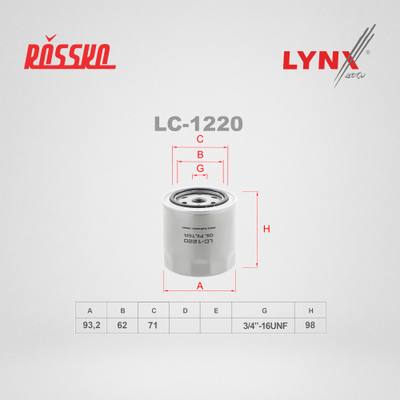 LYNXauto LC-1220 Фильтр масляный